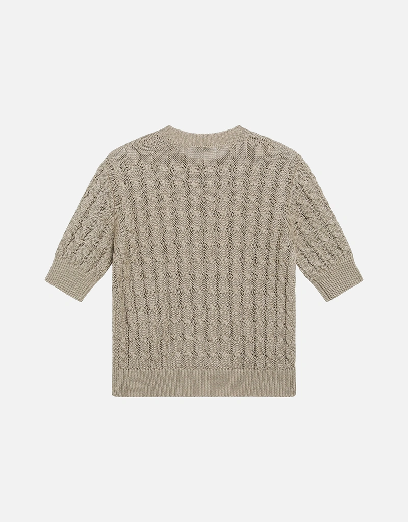 Max Maraニット Max Mara Cable-Knit Linen クルーネック セーター (トップス) IFCHIC.COM