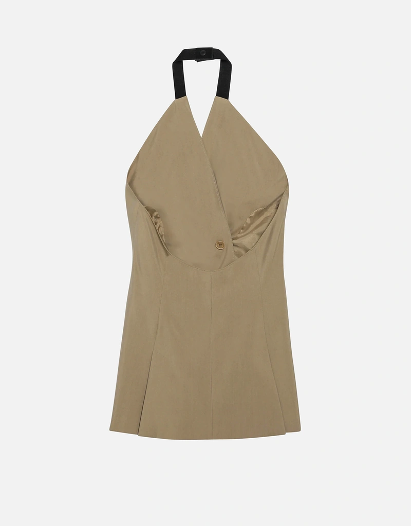 Max Mara ウール シルク ポプリン ノースリーブジャケット (すべての