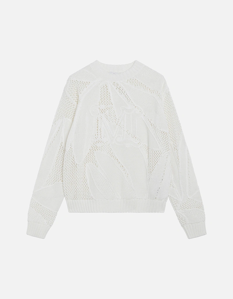 Max Mara 刺繍 コットン クルーネック セーター (トップス) IFCHIC.COM Max Mara 刺繍 コットン クルーネック セーター (トップス) IFCHIC.COM