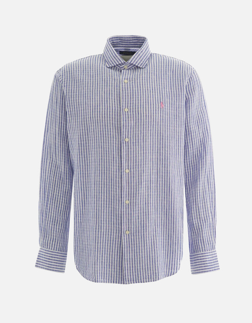 Polo Ralph Lauren メンズ刺繍リネンブレンドシャツ (すべての新品