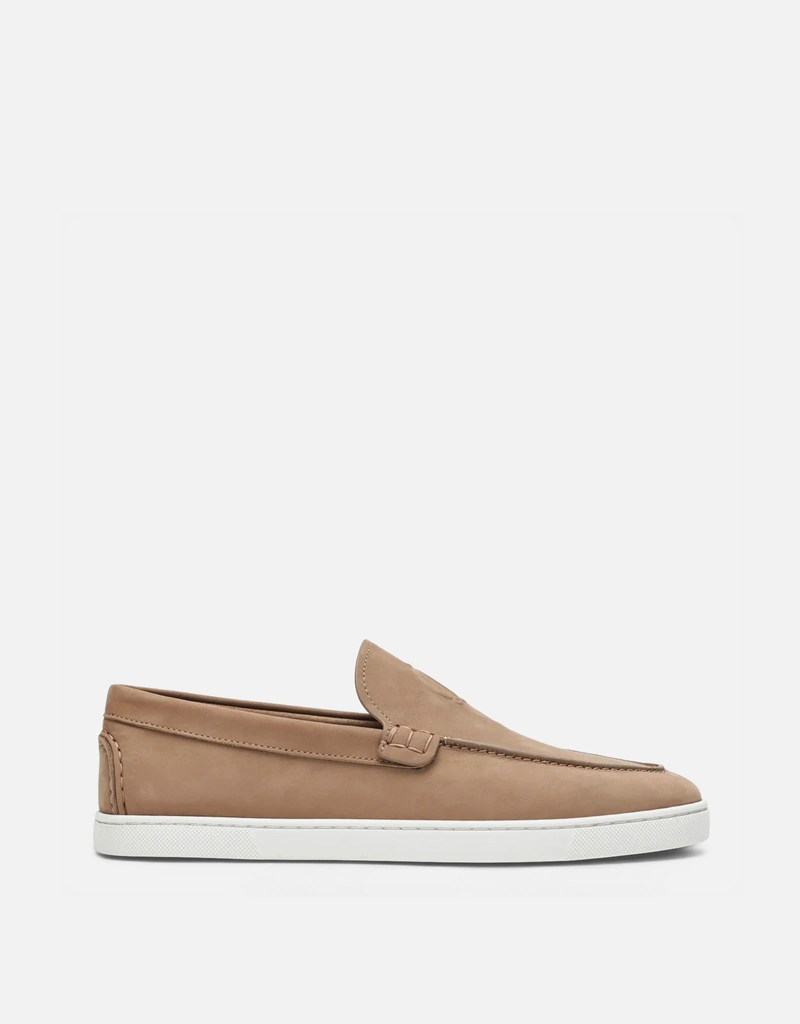 Christian Louboutin メンズ Lionne ヌバックレザー ローファー