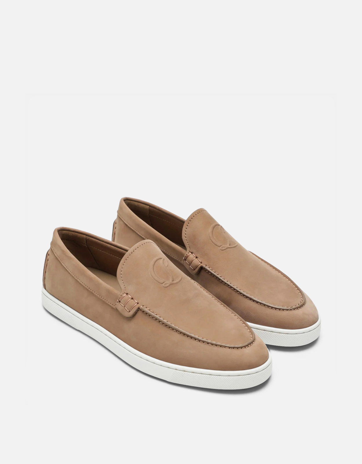 Christian Louboutin メンズ Lionne ヌバックレザー ローファー