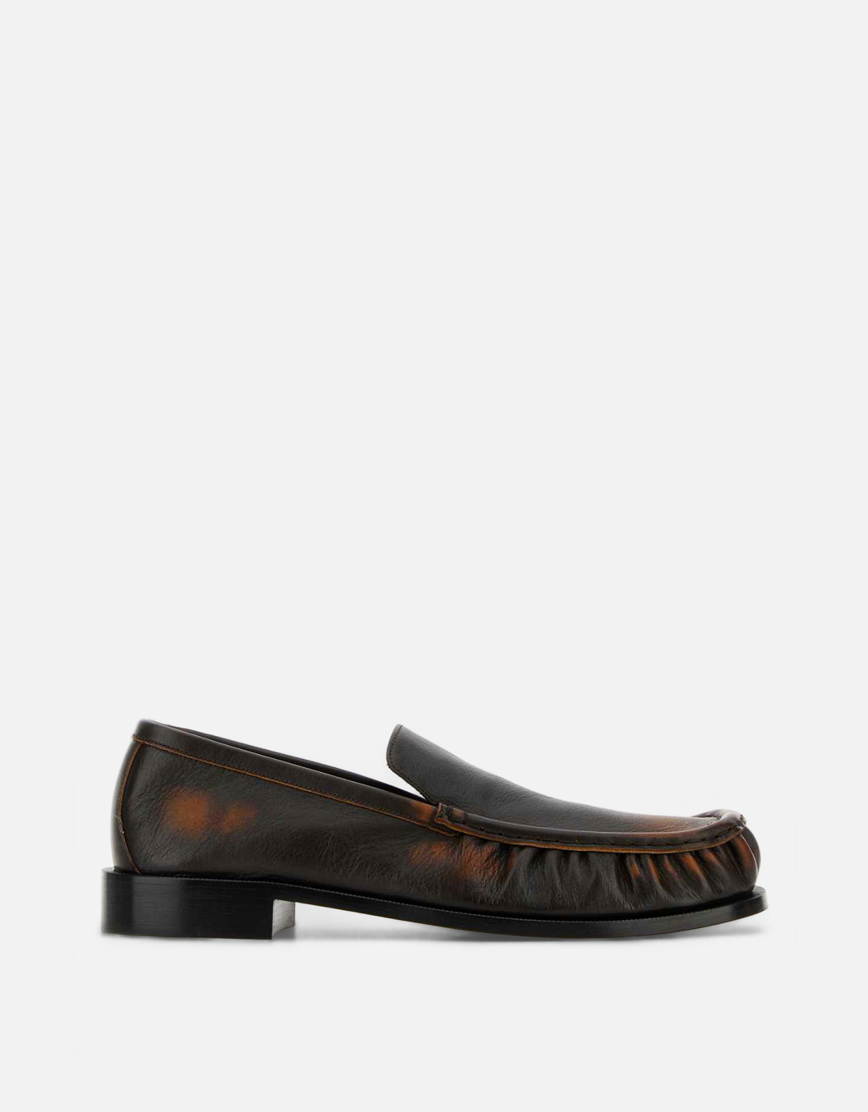Dries Van Noten メンズ ブラウンレザーローファー () IFCHIC.COM
