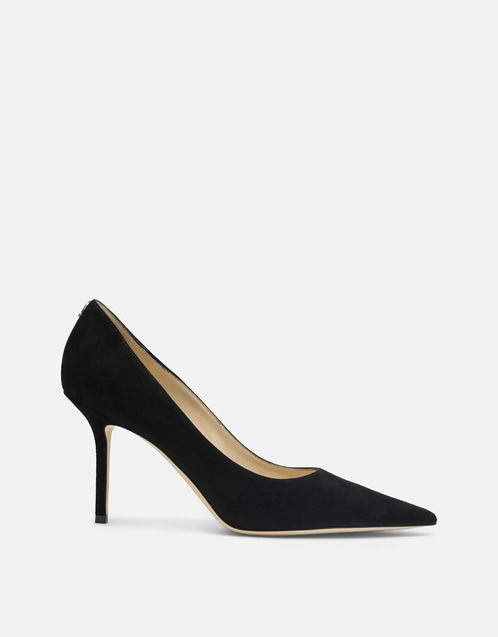 JIMMY CHOO Love 85 ブラックスエード ポインテッドパンプス (すべての