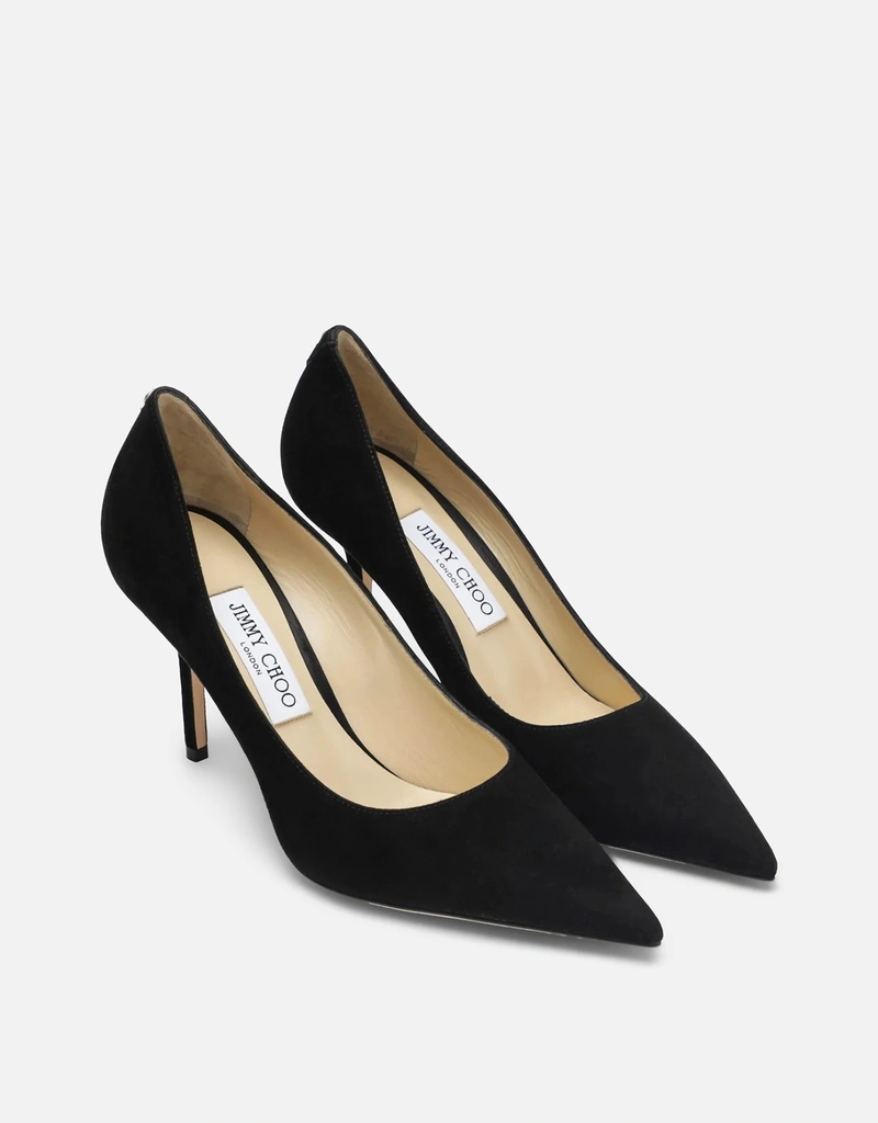 JIMMY CHOO Love 85 ブラックスエード ポインテッドパンプス (すべての