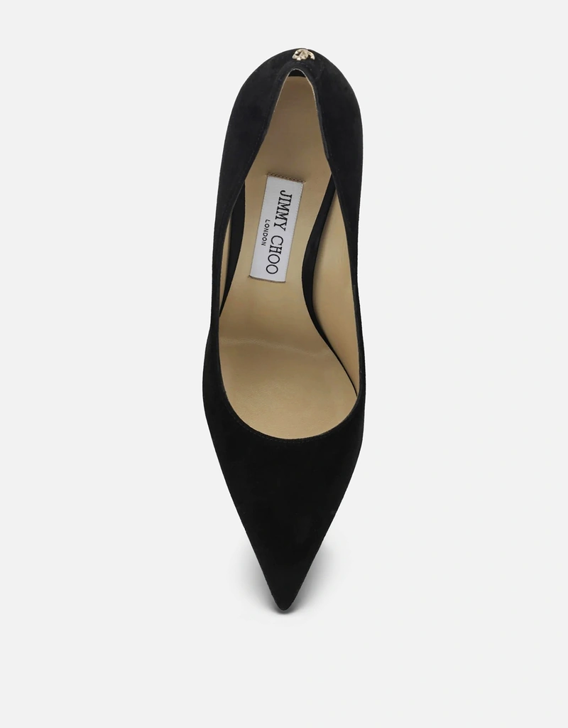 JIMMY CHOO Love 85 ブラックスエード ポインテッドパンプス (すべての