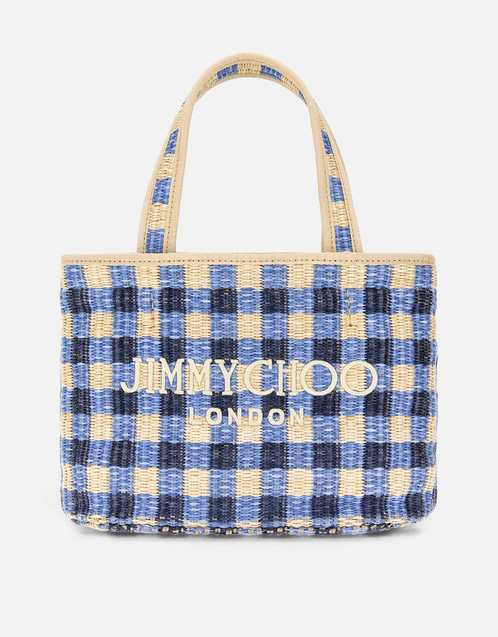 JIMMY CHOO 刺繍ラフィア ミニ ビーチ トートバッグ () IFCHIC.COM