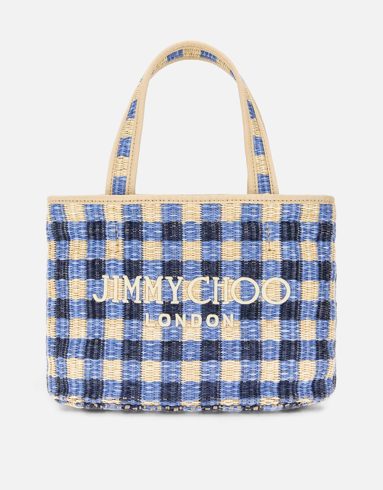 JIMMY CHOO 刺繍ラフィア ミニ ビーチ トートバッグ () IFCHIC.COM
