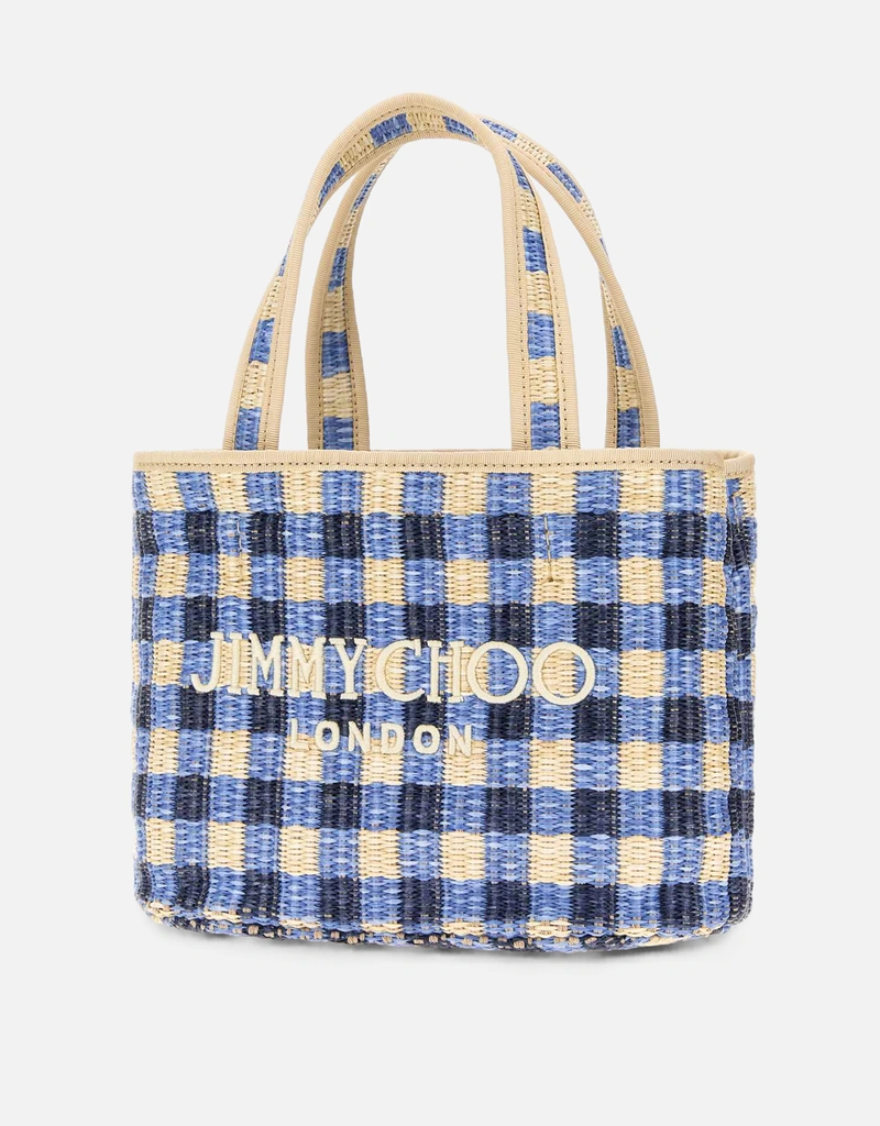 Jimmy Choo 水色スエード パーティーバッグ JIMMY CHOO 刺繍ラフィア ミニ ビーチ トートバッグ () IFCHIC.COM
