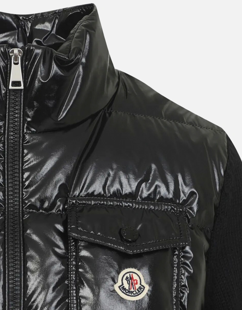 Moncler パデッドジップアップバージンウールカーディガン (すべての