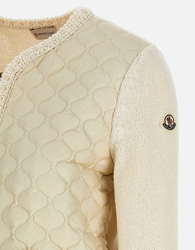 Moncler ジオメトリックキルティングパデッドジップアップカーディガン