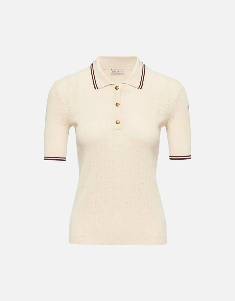 Moncler 菱形とロゴ柄コットンポロシャツ (すべての新品) IFCHIC.COM