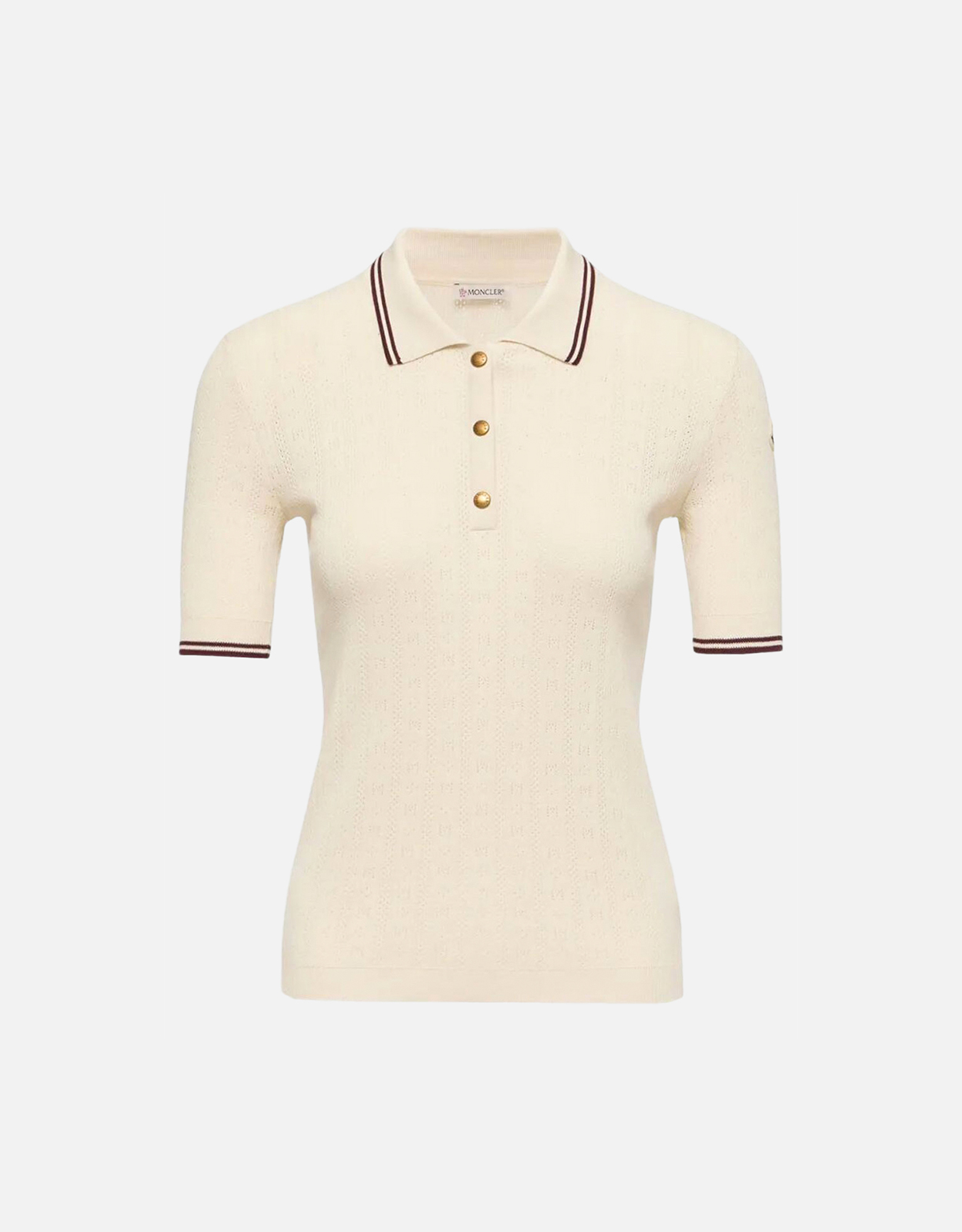 Moncler 菱形とロゴ柄コットンポロシャツ (すべての新品) IFCHIC.COM