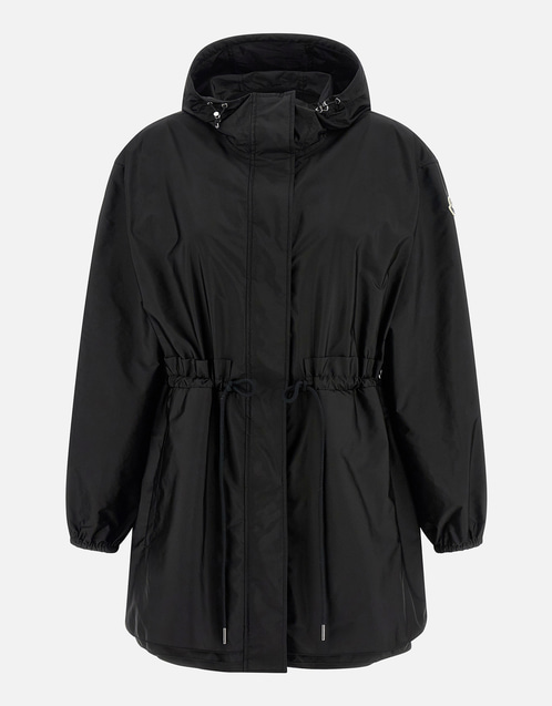 Moncler Weteau レディースフード付ギャザー撥水ジャケット (すべての