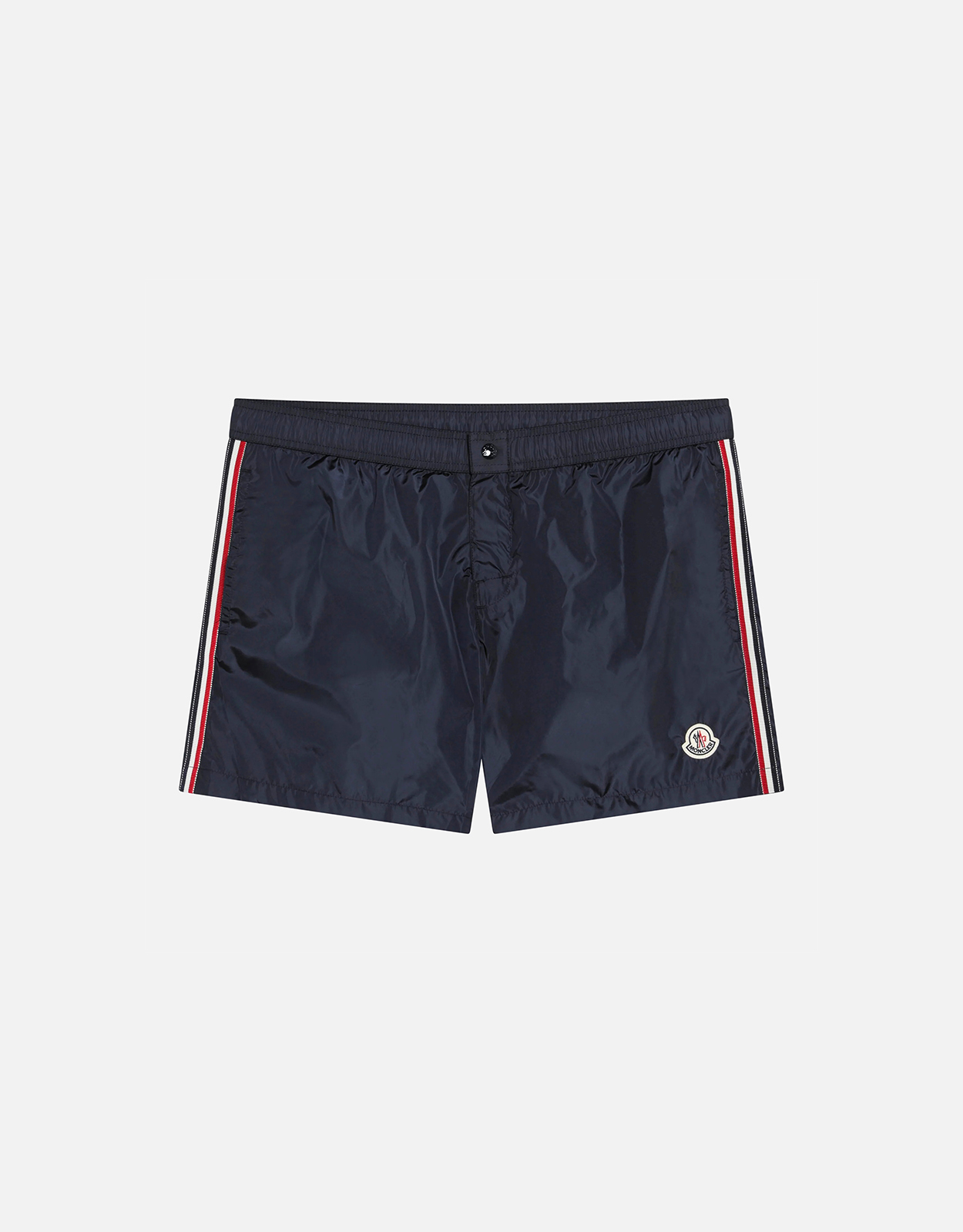 MONCLER Moncler Navy Blue Nylon Swim Shorts With Logo Patch - S　モンクレール ネイビー ブルー ナイロン スイム ショーツ ロゴ パッチ付き - S
