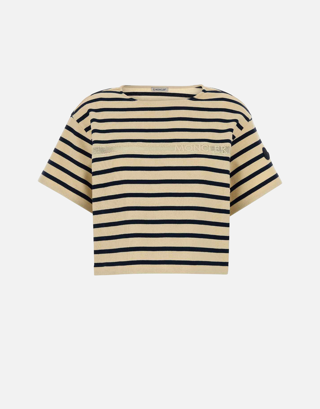 Moncler ストライプ コットン Tシャツ (すべての新品) IFCHIC.COM