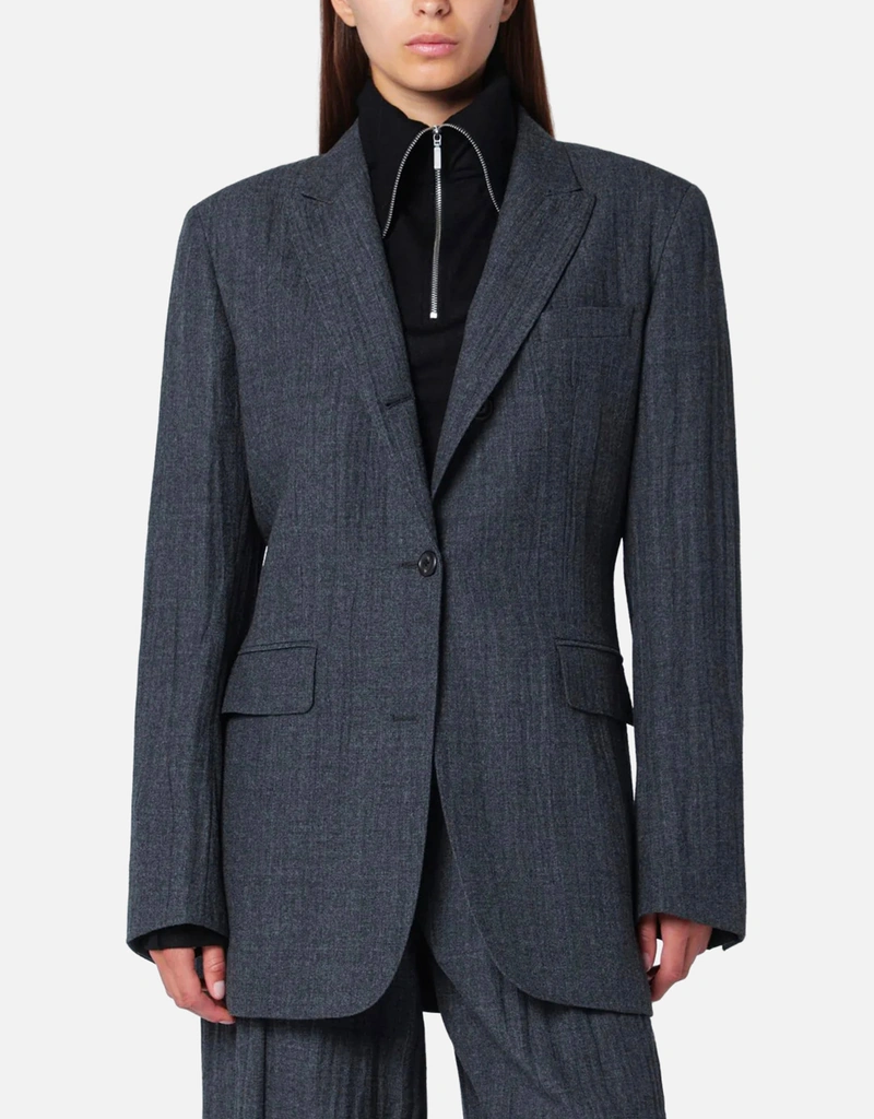 新品タグ付き　our legacy ウールジャケット OUR LEGACY グレー バージンウールブレンド シングルブレスト