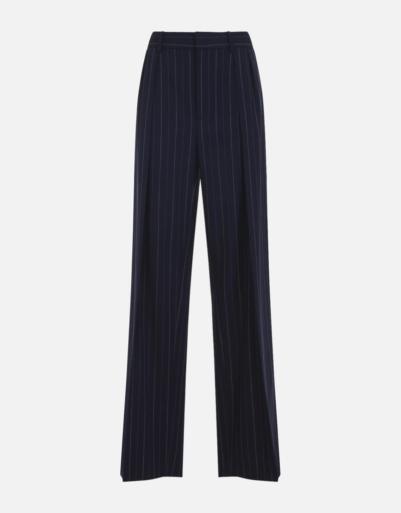 Ralph Lauren Collection Jody ストライプ ウール パンツ (パンツ