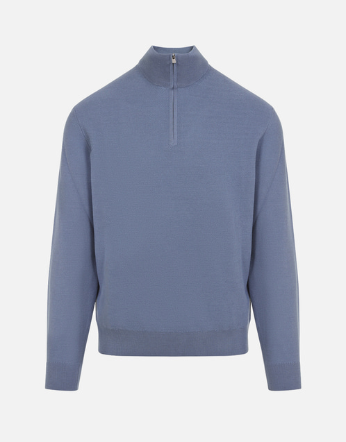 Ralph Lauren Purple Label メンズニットウールクォータージップ