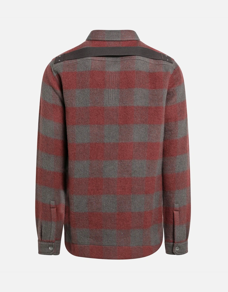 Rick Owens メンズチェックウールシャツジャケット (すべての新品