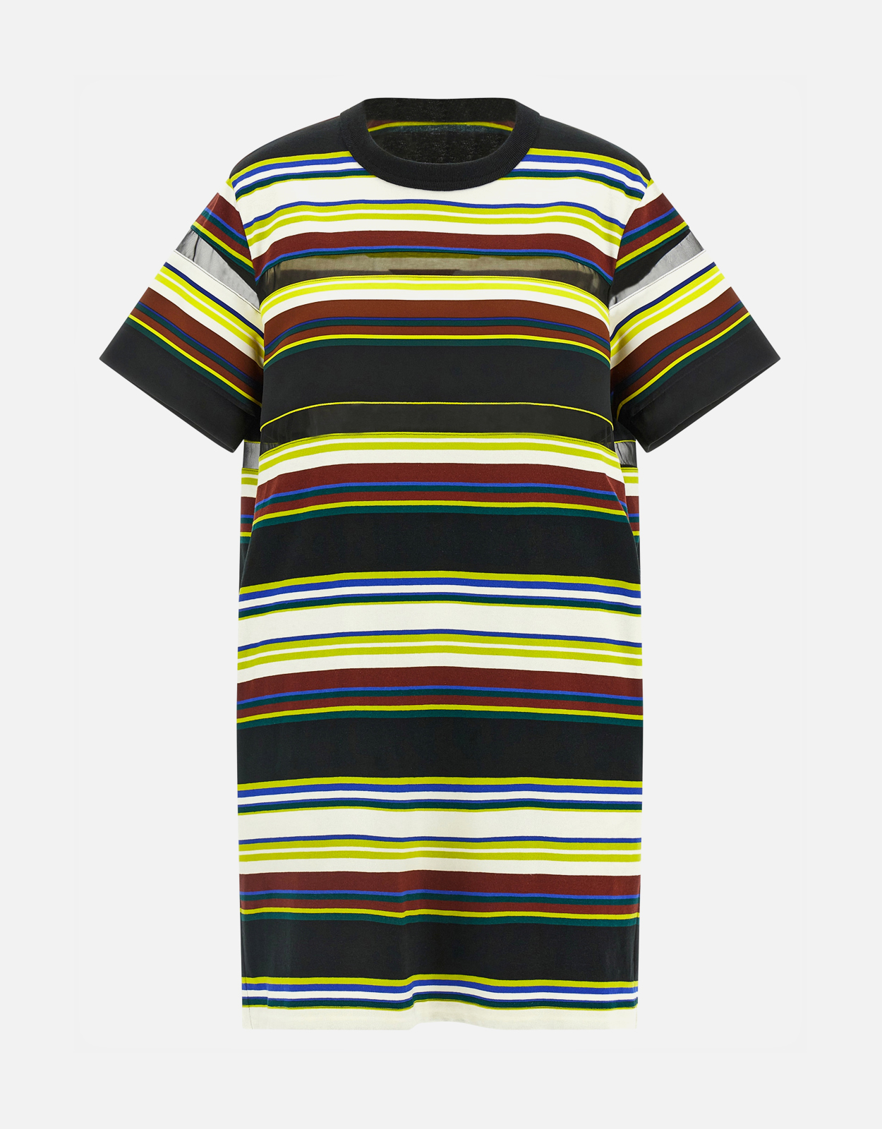 Sacai Cotton Striped T-Shirt Dress - 00 Sacai