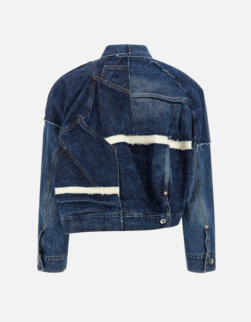 Sacai パッチワーク デニムジャケット (すべての新品) IFCHIC.COM