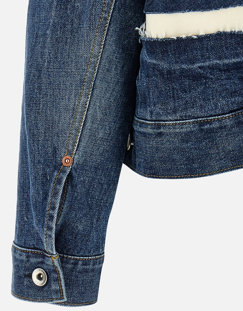 Sacai パッチワーク デニムジャケット (すべての新品) IFCHIC.COM
