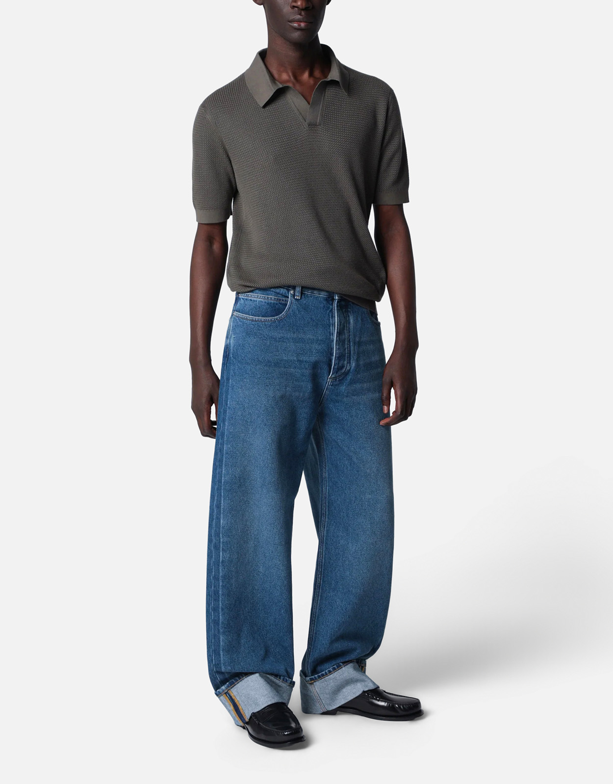 ZEGNA メンズコットンニットポロシャツ (トップス) IFCHIC.COM