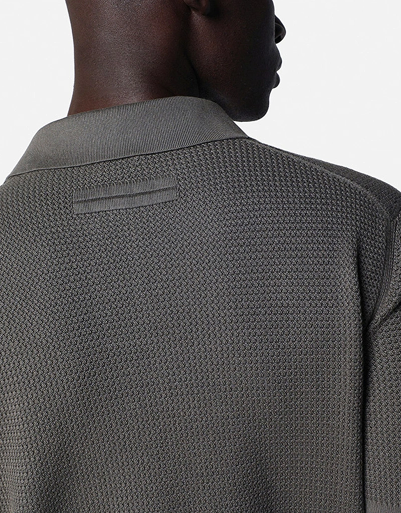 ZEGNA ダークトープ コットン ニット ポロシャツ (トップス) IFCHIC.COM