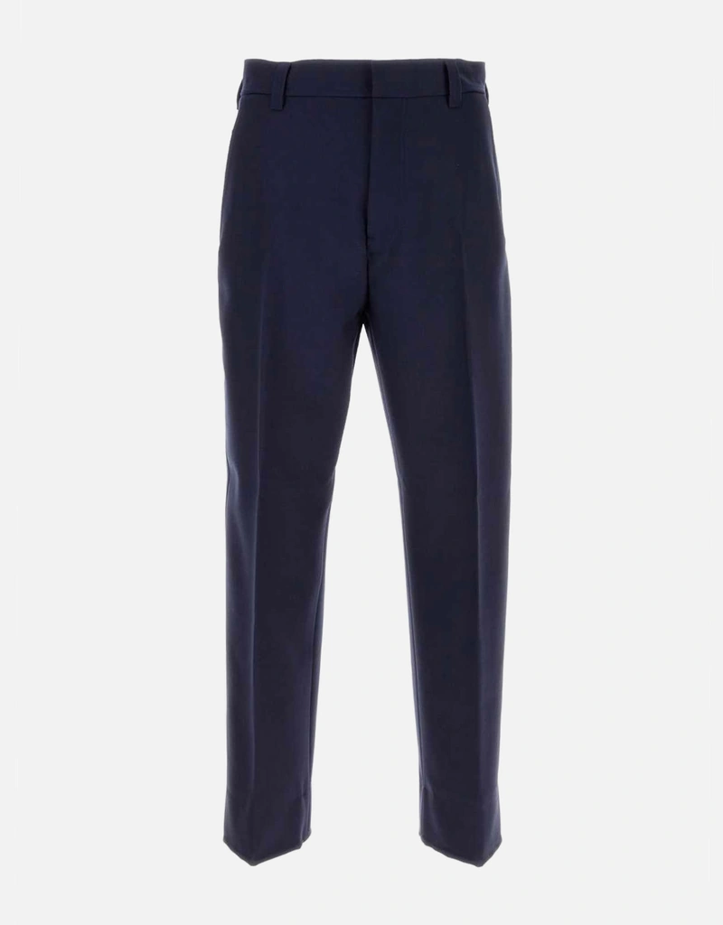 ZEGNA コットンウールパンツ 46 ZEGNA メンズネイビーブルーウールパンツ () IFCHIC.COM