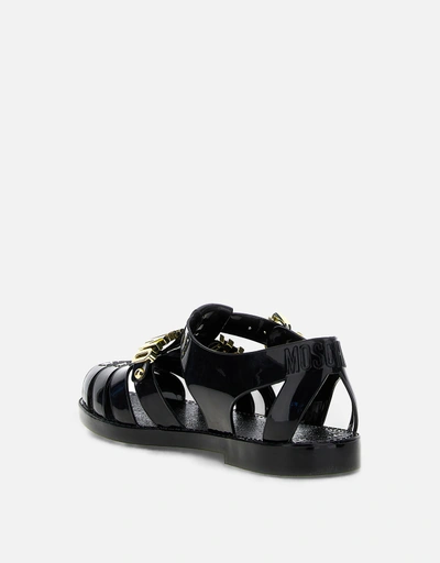 MOSCHINO  サンダル Moschino Logo Leather Sandals | Saks Fifth Avenue