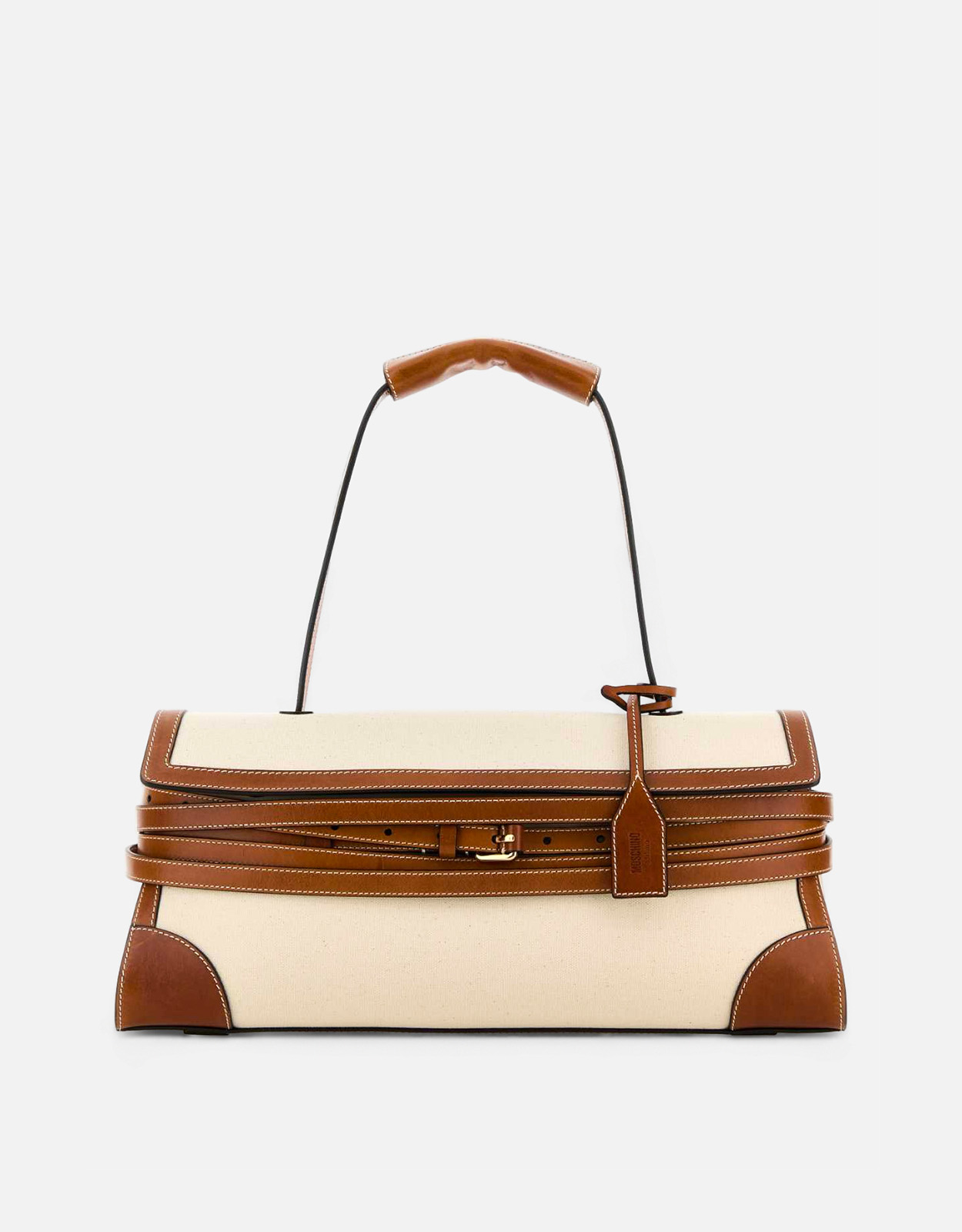 Moschino キャンバスとカーフレザーのショルダーバッグ () IFCHIC.COM