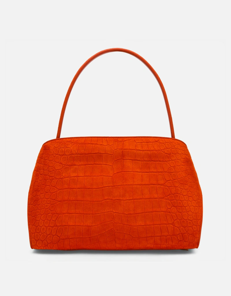 Salvatore Ferragamo ハグソフトMプリントスエードショルダーバッグ