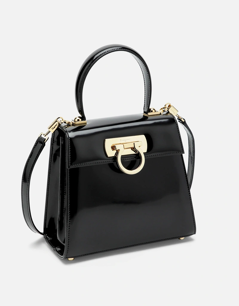 Salvatore Ferragamo Iconic Top Handle 小型レザートップハンドル