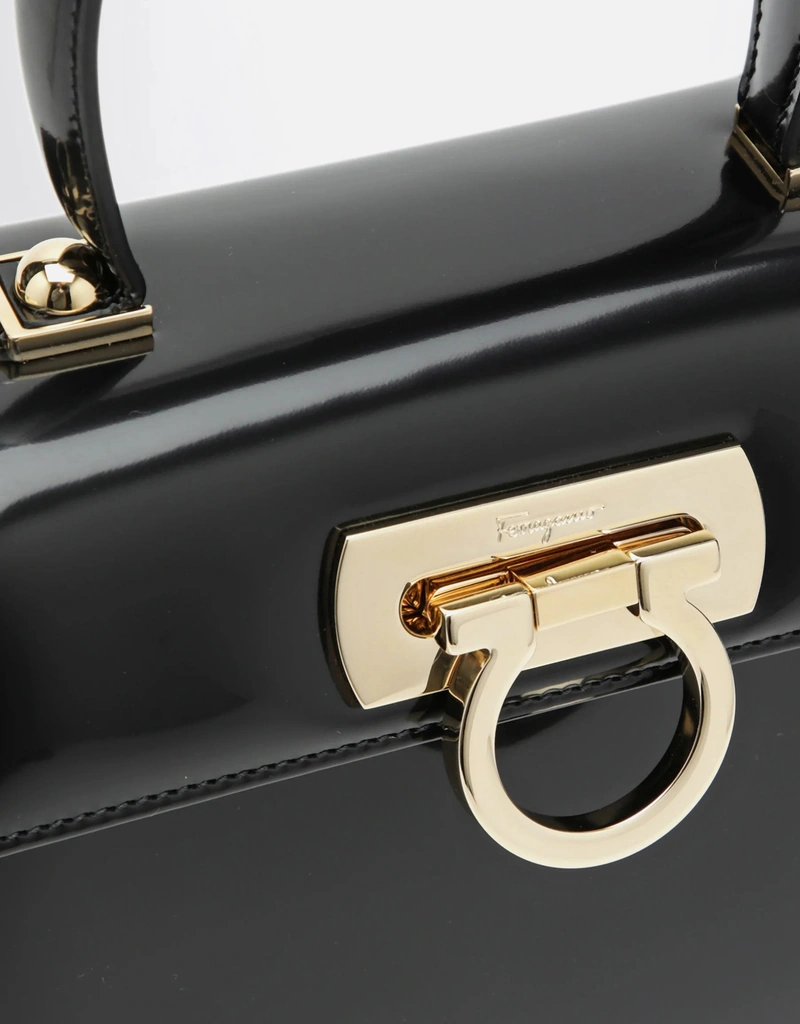 Salvatore Ferragamo Iconic Top Handle 小型レザートップハンドル