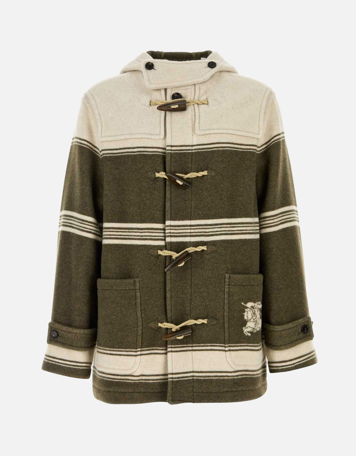 Burberry メンズHarrogateウールコットン混紡刺繍リラックスフィット