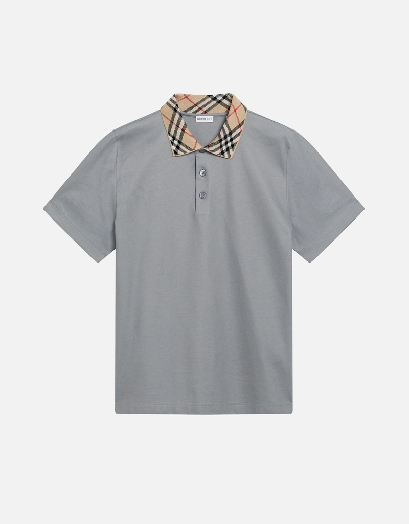 BURBERRY チェック柄ポロシャツflexwitme Burberry ホワイト チェック柄 ポロシャツ - メルカリ