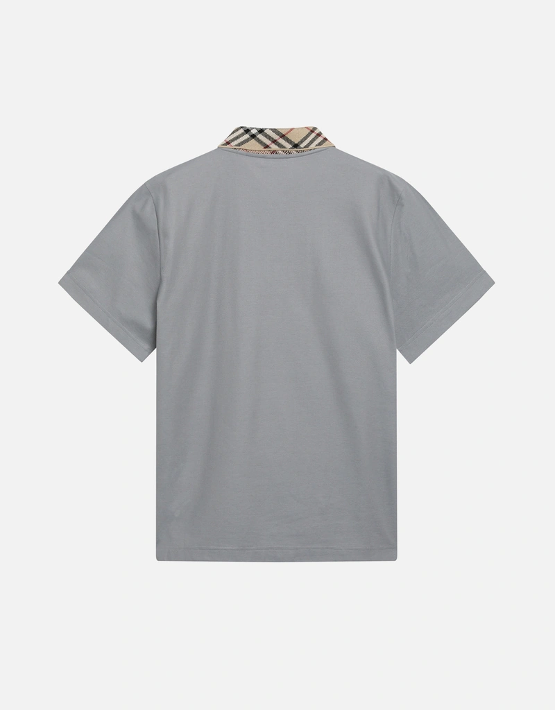 Burberry チェック襟コットンポロシャツ (トップス) IFCHIC.COM