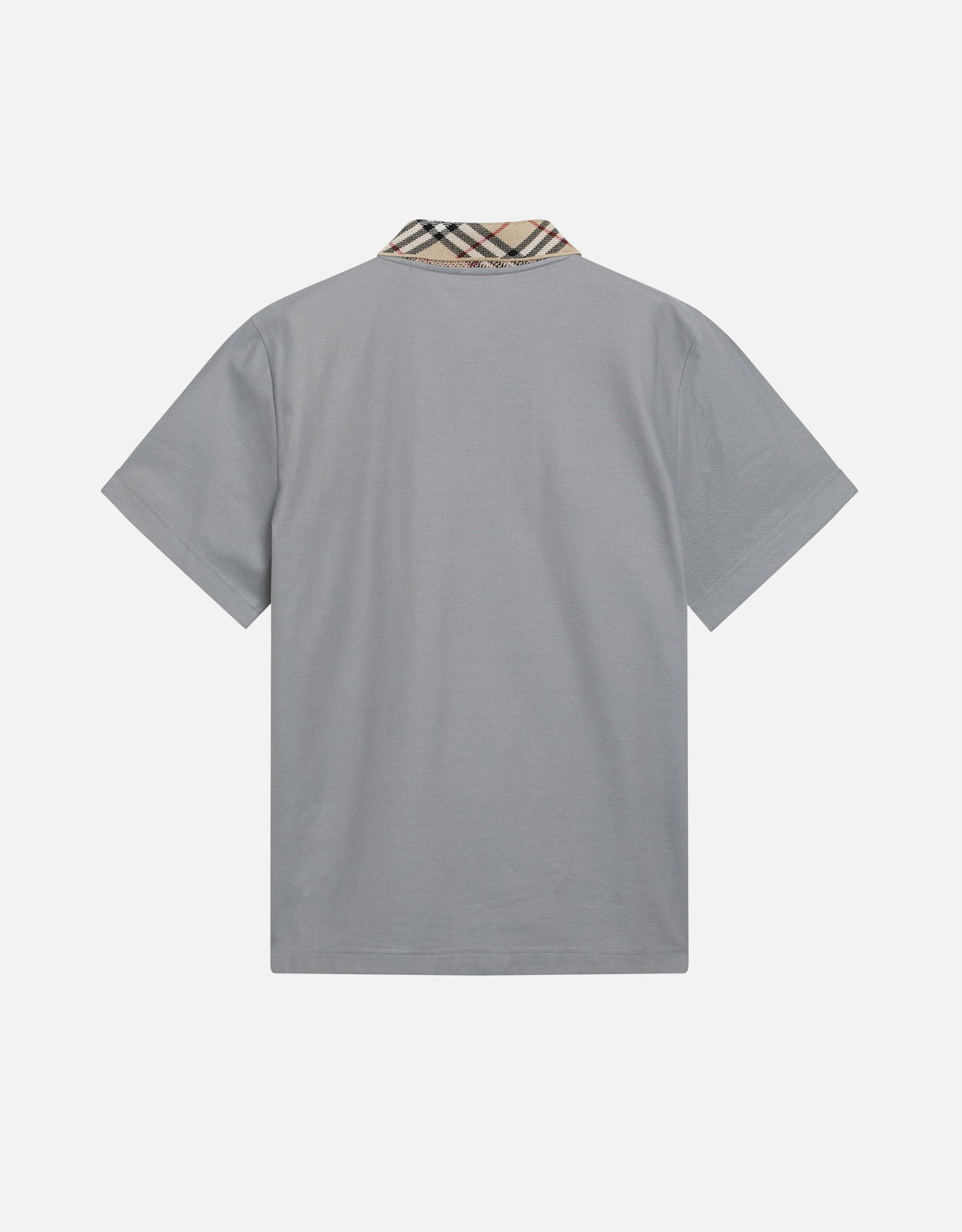 新品・未着用　Burberry ネイビー チェック襟 ポロシャツ　父の日 美品 BURBERRY LONDON バーバリー ポロシャツ 半袖 ノバチェック