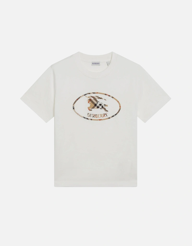 Burberry チェックナイトスタンプコットンTシャツ (トップス) IFCHIC.COM