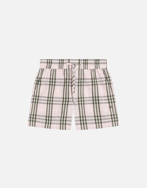 Burberry チェックコットンショーツ (ショートパンツ) IFCHIC.COM