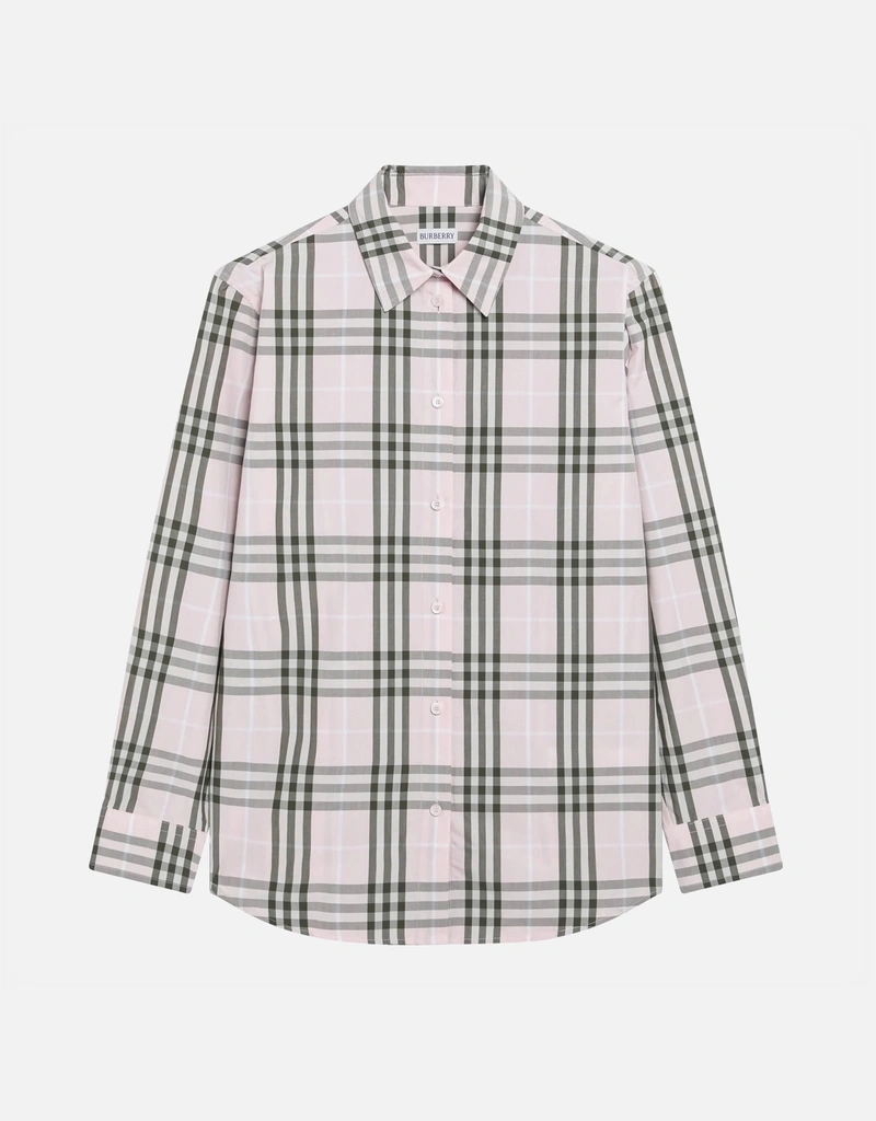 Burberry Check Cotton Women Shirt - Pink Burberry Check Cotton Women Shirt - Pink