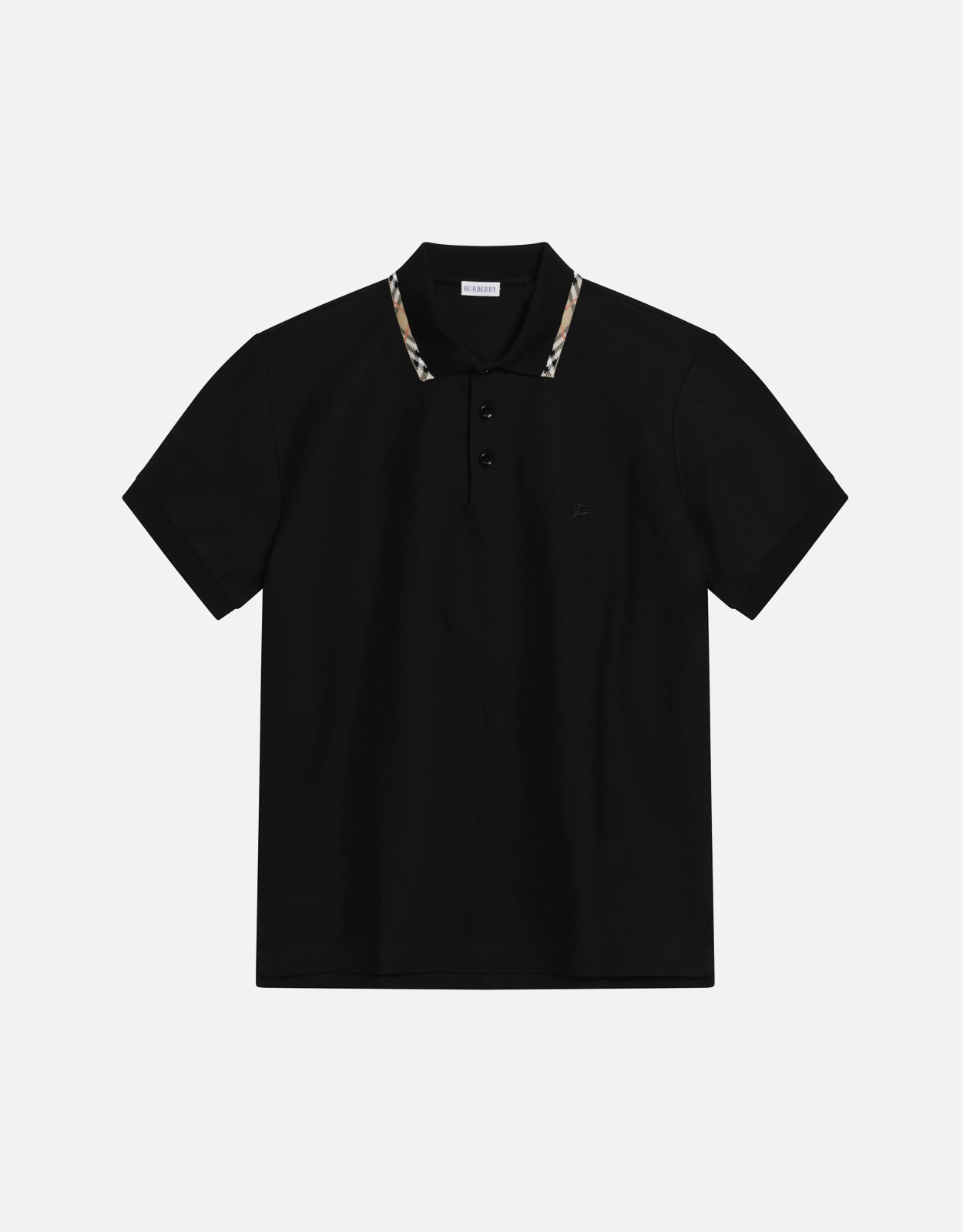 Burberry Check Trim Cotton Polo Shirt (Tops) IFCHIC.COM
