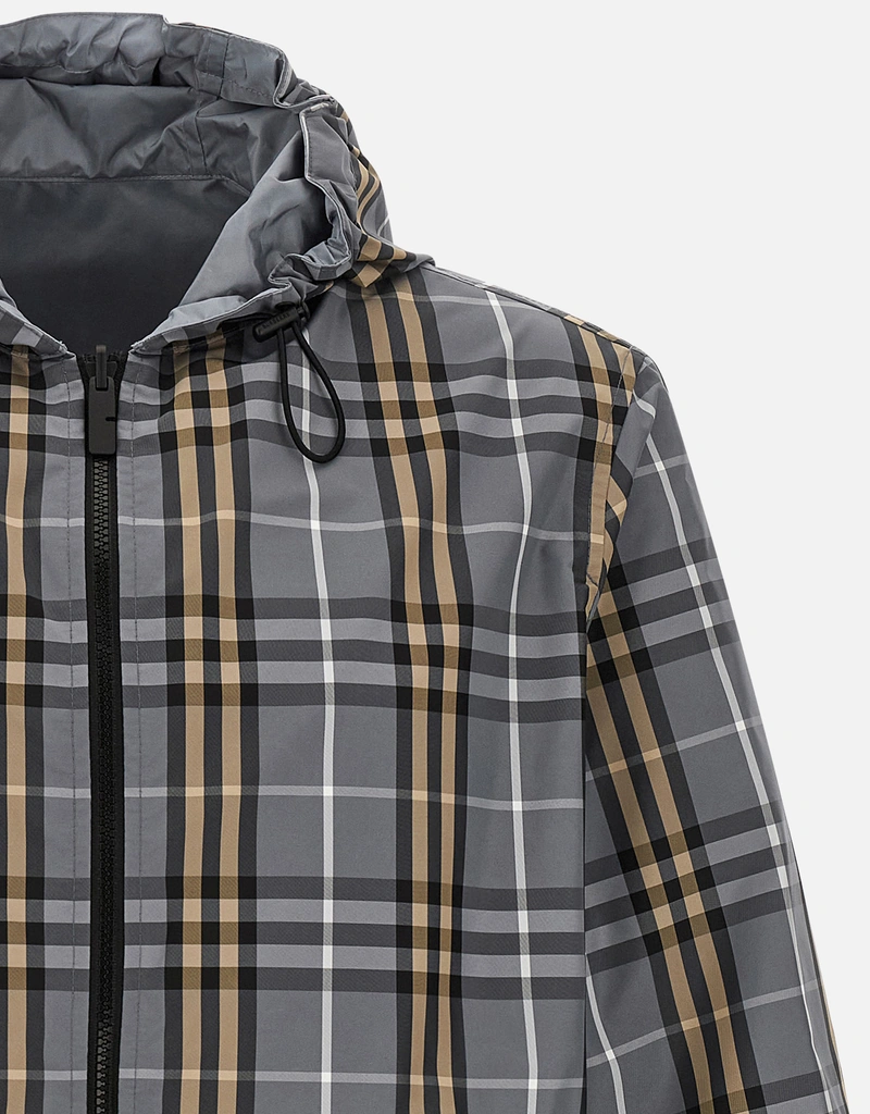 Burberry メンズ Newport リバーシブル チェック フーデッド