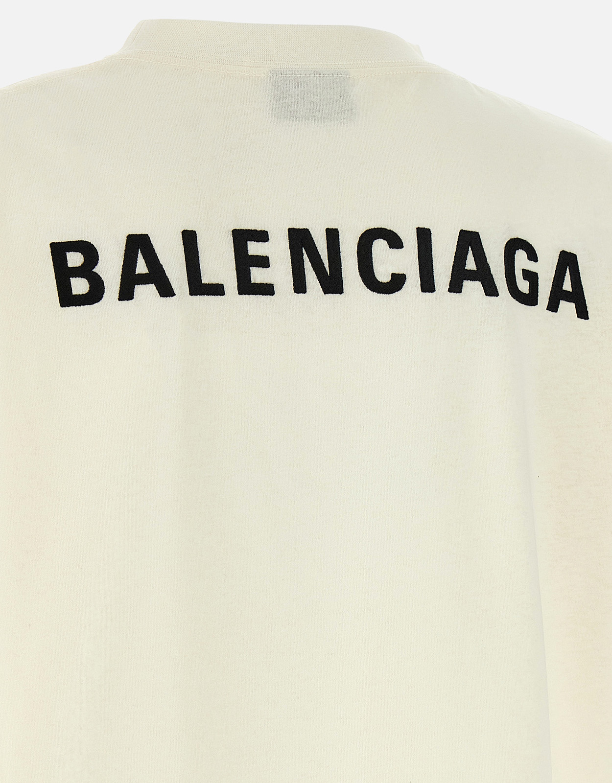 BALENCIAGA バックロゴシャツ ホワイトサイズ40 Balenciaga Balenciaga Back Cotton Embroidered Medium Fit T-Shirt