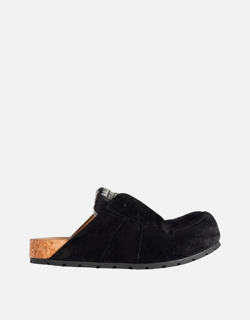 Balenciaga メンズダンボスエードカーフスキンミュールシューズ