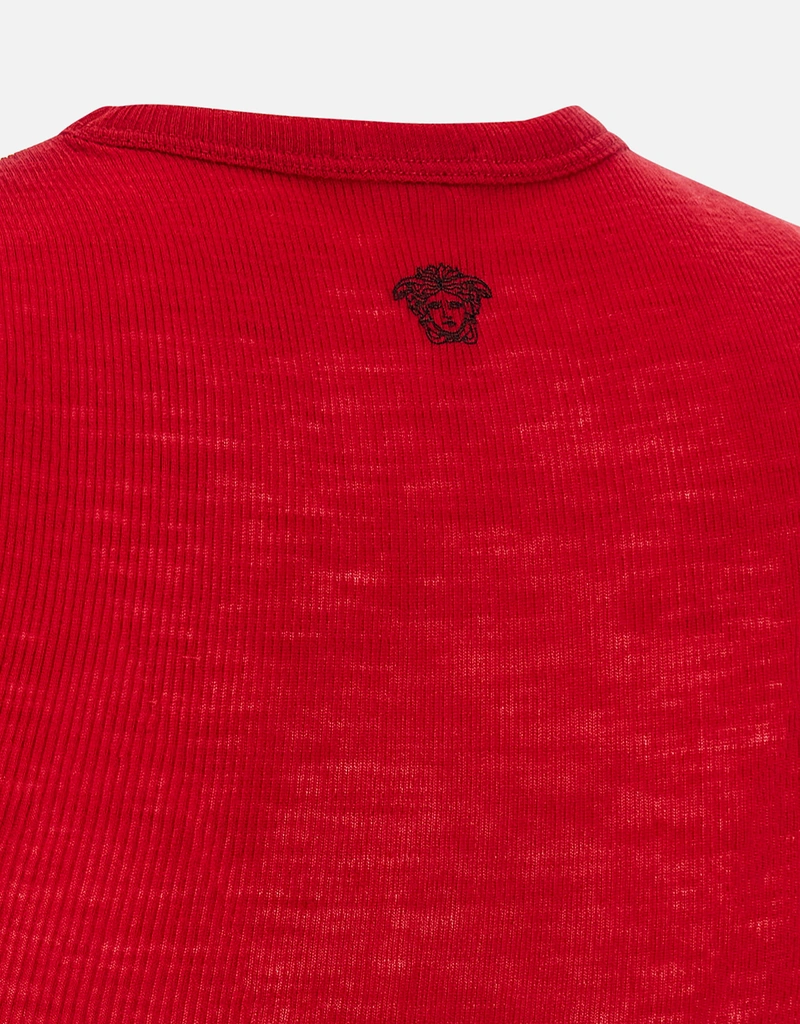 Versace 絎縫ウールリブニットTシャツ (すべての新品) IFCHIC.COM