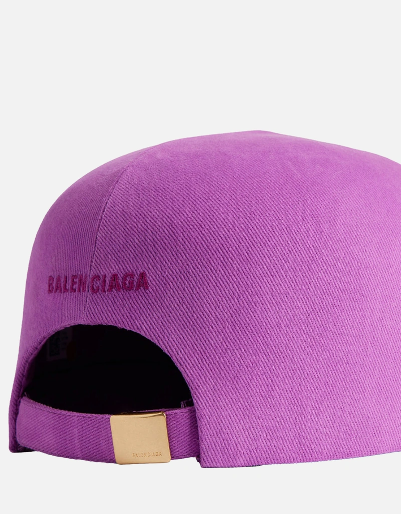Balenciaga Logo Embroidered Cotton Drill High Rounded Hat (All New