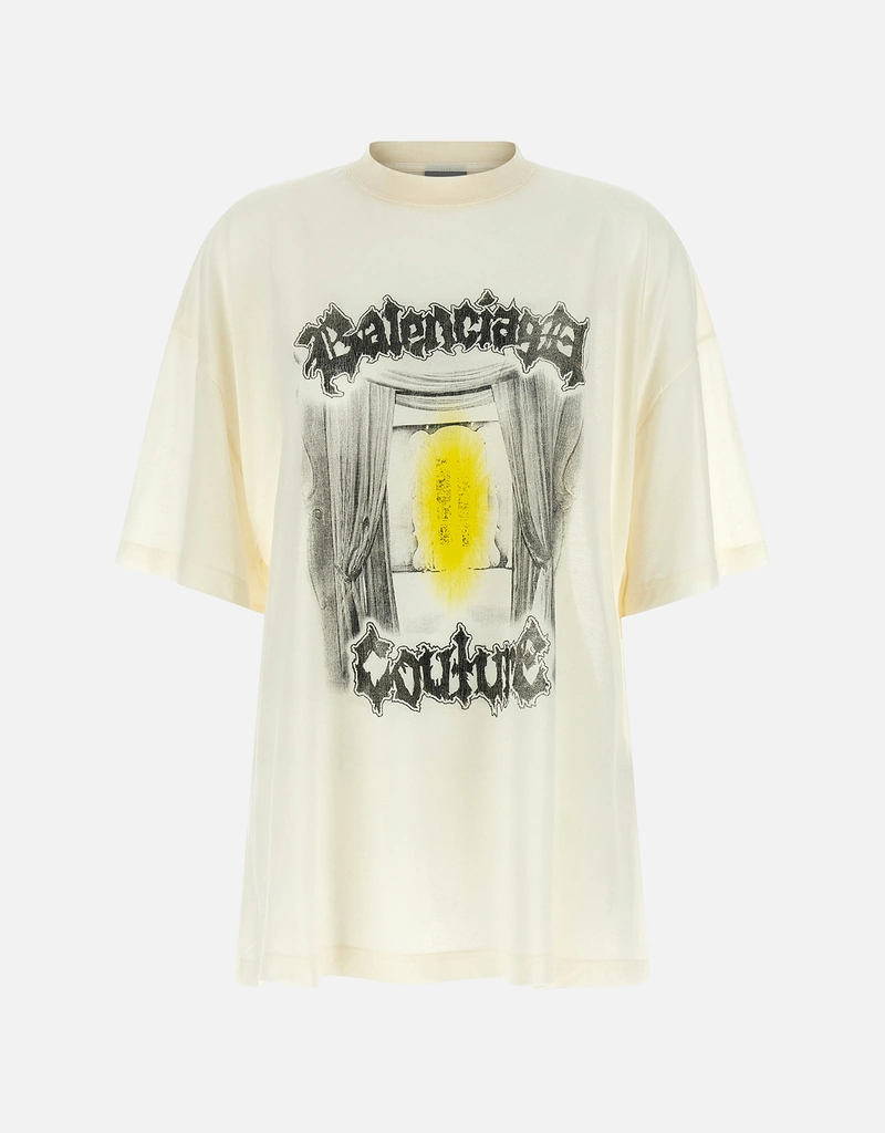 ぎゃんBALENCIAGA Tシャツクリーム色 Balenciaga Salon De Couture Shaped Tシャツ (すべての新品) IFCHIC.COM