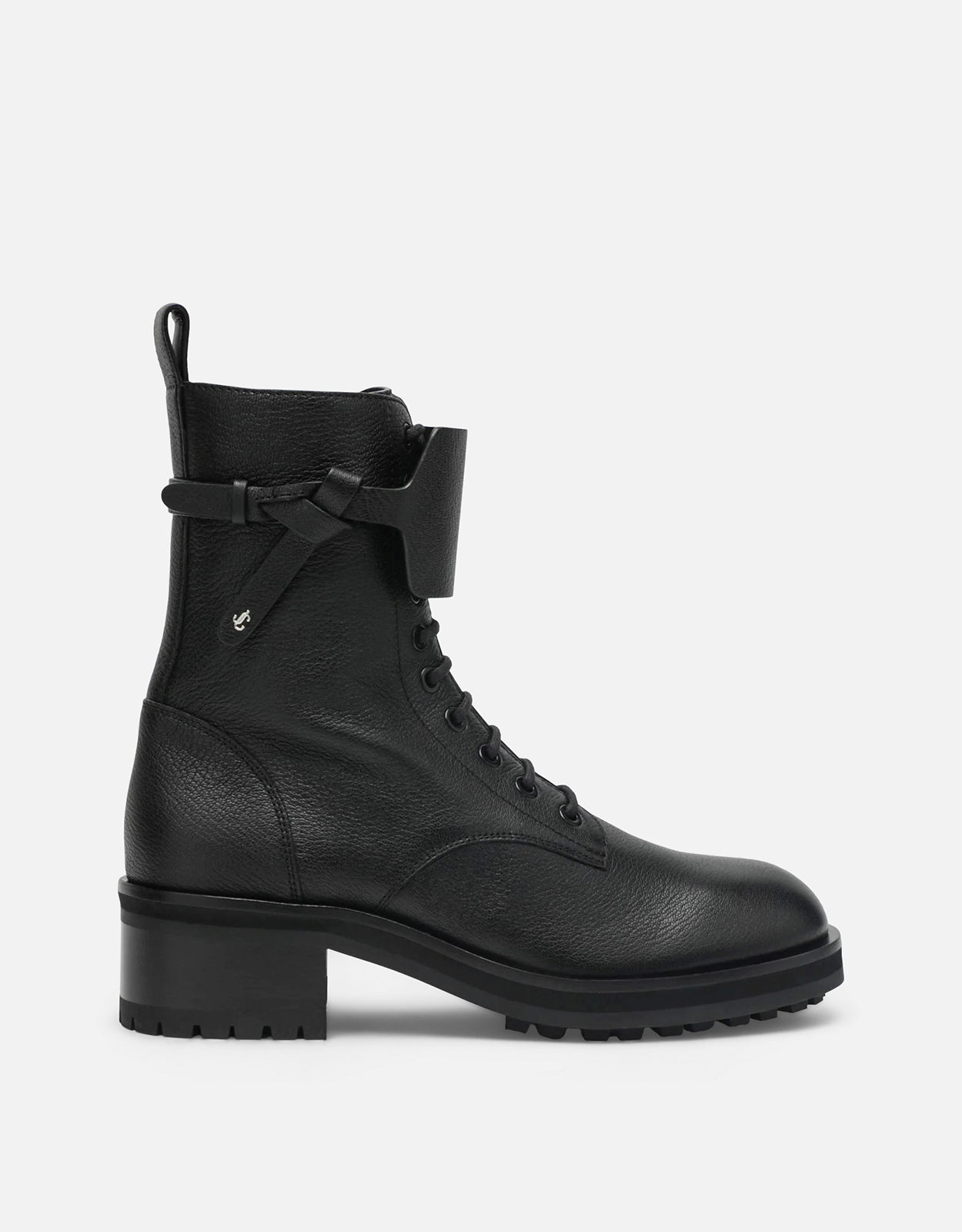 JIMMY CHOO カーフレザー レースアップ コンバットブーツ (すべての